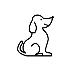 Dog icon vector simple design