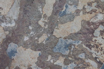 Closeup of stone, granite floor of walkway in the garden.