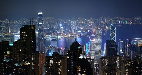 Hong Kong city at night