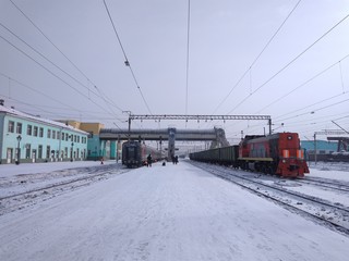 Fototapeta premium White and quiet Russian winter snow