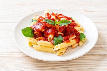Penne pasta in tomato sauce