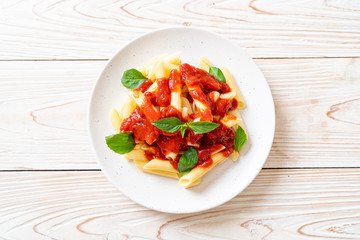 Penne pasta in tomato sauce