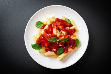 Penne pasta in tomato sauce