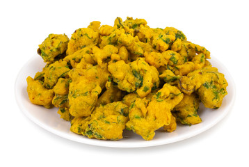 Indian Favourite Street Fried Food Pakora Also Know as Pakoda, Bhajiya, Rava Bhaji, Kanda Bhaji, Pyaz Pakoda, Fried Chillies, Fried Onion Pakora