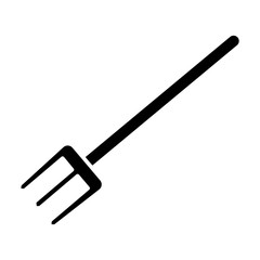 Fork garden icon vector in simple design