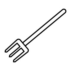 Fork garden icon vector in simple design