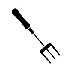 Fork garden icon vector in simple design