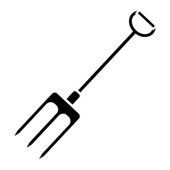 Fork garden icon vector in simple design