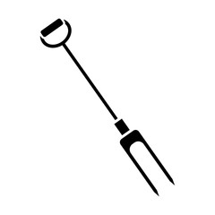 Fork garden icon vector in simple design