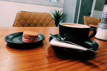 Coffee and macaroon