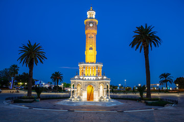Fototapeta premium Izmir clock tower. The famous clock tower became the symbol of Izmir