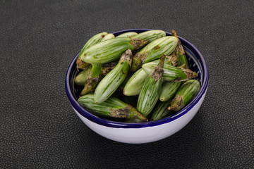 Green asian eggplant