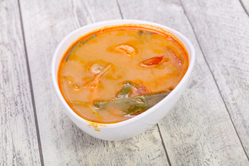 Famous Thai Tom Yam soup
