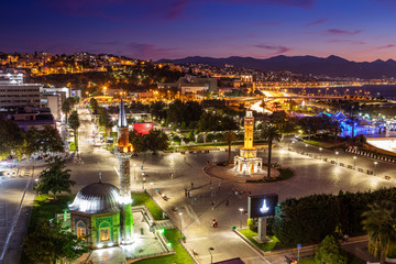 Izmir clock tower. The famous clock tower became the symbol of Izmir