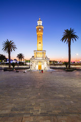 Izmir clock tower. The famous clock tower became the symbol of Izmir