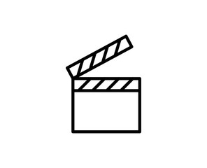 Clapperboard line icon