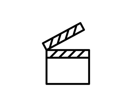 Clapperboard Line Icon