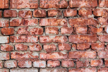 old brown brick wall as background