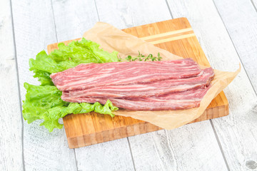 Raw Thick pork steak for cooking