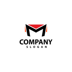 letter m logo template design vector illustration, icon