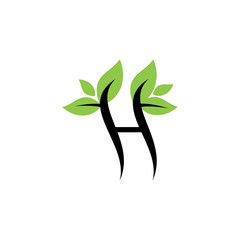 leaf logo template design vector icon illustration