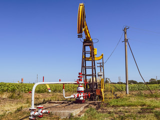 Pumping unit as the oil pump installed on a well