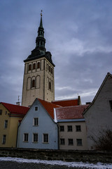 Roofs on old city Tallinn Estonia