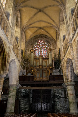 Fototapeta na wymiar Cathédrale Saint-Tugdal, Tréguier, Côtes-d'Armor, Bretagne, France.