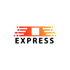 express logo template design vector icon illustration