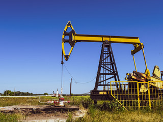 Pumping unit as the oil pump installed on a well