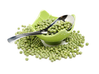 soya beans on white background 