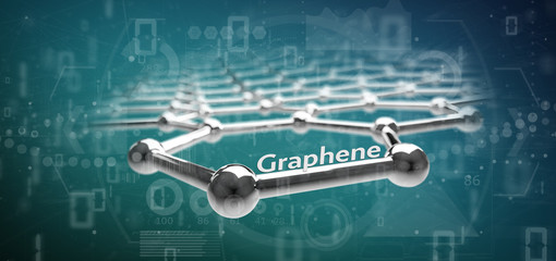 Graphene structure - 3d rendering