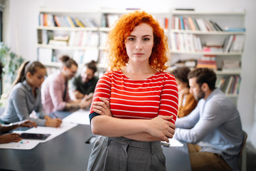 Business people, architects working in office. Teamwork success meeting workplace concept.