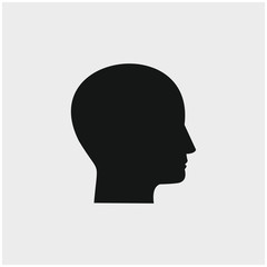 head vector icon illustration sign