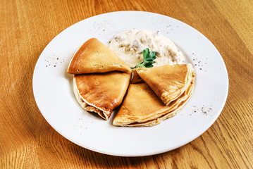 pancakes with meat