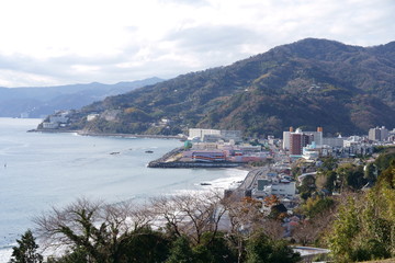 Fototapeta na wymiar coast line of Yugawara town
