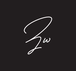 Couple Cursive Letters Initial Signature Handwriting Calligraphy