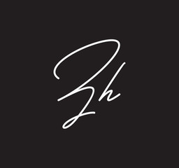 Couple Cursive Letters Initial Signature Handwriting Calligraphy