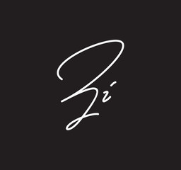 Couple Cursive Letters Initial Signature Handwriting Calligraphy