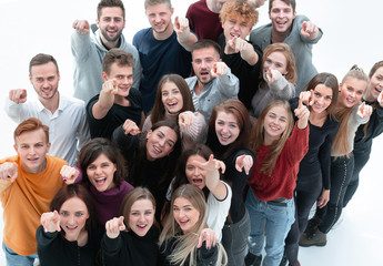 diverse young people lined up. photo with copy space