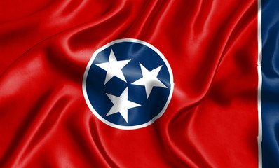 Flag of Tennessee silk