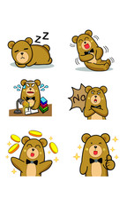 Bear character design, Set, Collection