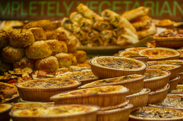 Comida en mercado notting hill
