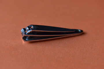 Iron nail clippers close-up.