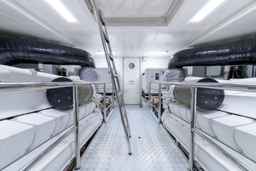 Powerful and Pristine: Bright Clean Engine Room of Luxury Yacht