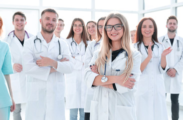 Fototapeta premium young man looking at white blank screen . isolated on white