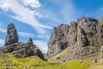 The Old Man of Storr under Blue Skies