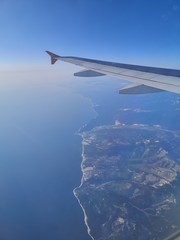 View of Sakhalin from the plane