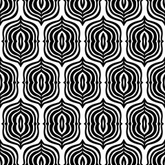 Modern black white ogee bracket vector repeat pattern. Trendy, seamless pattern shown in black and white can be changed to any color you like.