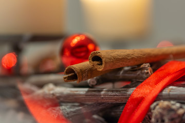 Detail of an advent wreath with prism effect